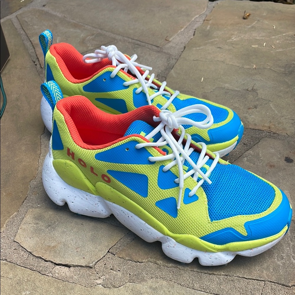 Holo Blue and Yellow Sneakers - Picture 2 of 10